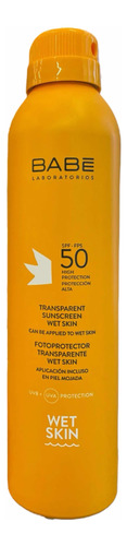 Fotoprotector Bloquedor Solar Transparente Wet Skin 50 Fps