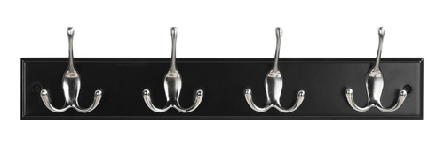 Percha 4 Ganchos Triple Negro Just Home Collection