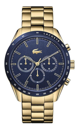 Reloj Lacoste Hombre 2011096 Boston Azul Oro Acero 42mm