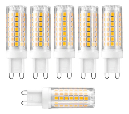 Kit 6 Lâmpadas Led G9 6w Aceita Dimmer