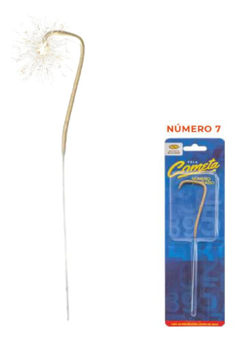 1 Vela De Número Estrelinha Faísca Dourado Show Mpfestaecia