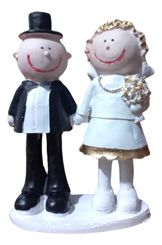 Novios Felices Boda Recuerdo Centro Mesa Pastel  Alto 14cm