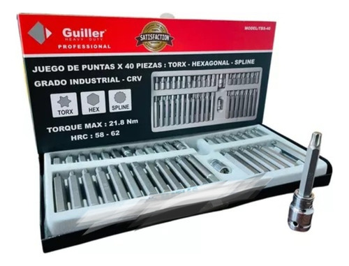 Juego De Puntas Automotor Torx Multestria Allen 40pz 