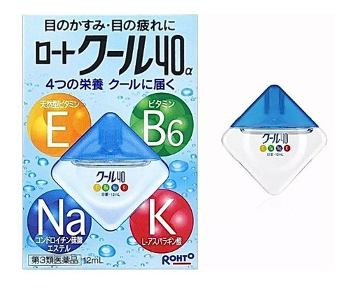 Colírio Japonês 40 Rohto Alpha Vitamin- 12ml