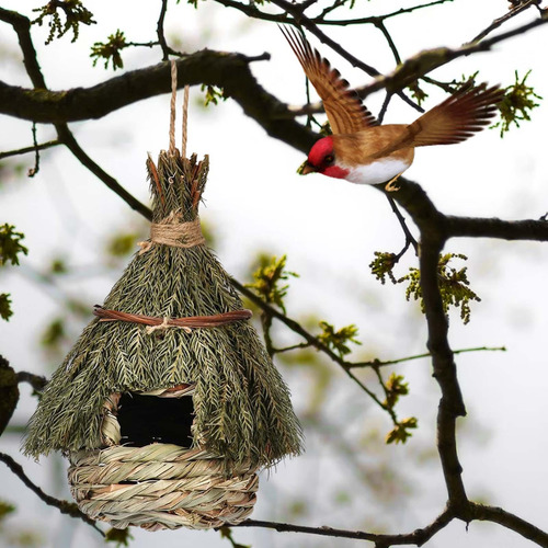 2x Birdhouse Roosting Hut Colgando Birds Cage Nido Para