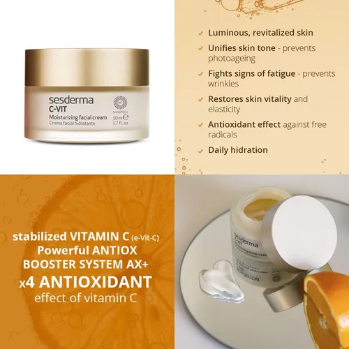 Crema Facial Hidratante Sesderma C-vit Vitamina C 50ml Seca
