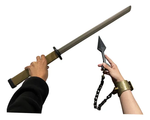 comprar Katana Scorpion + Kunai Con Cadena Y Brazalete Mortal Kombat Color Negro
