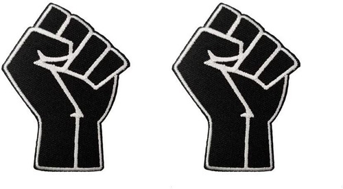 Blm Fist Up Black   Bordado Hierro En Coser Parches Diy...