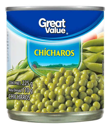 Nuevo Chícharos Great Value 225 G