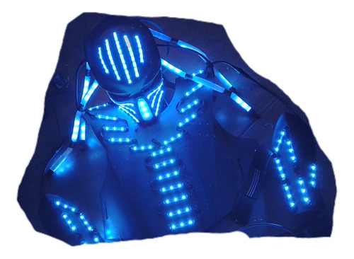 Traje Iluminado Robot Led Tb15 Depredador A Meses