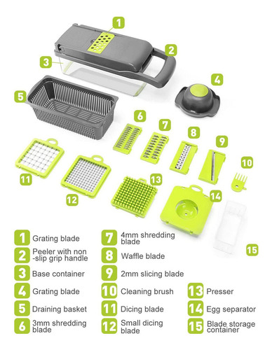 Cortador De Verduras Chopper Picadora De Alimentos Multifunc