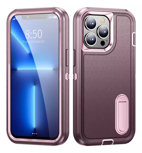 Funda Silicona Con Soporte Plegable Cromado para iPhone 12 Pro