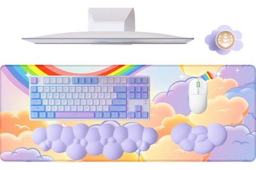 Attack Shark 4 En 1 Cloud Mouse Pad, Reposamunecas Para T...