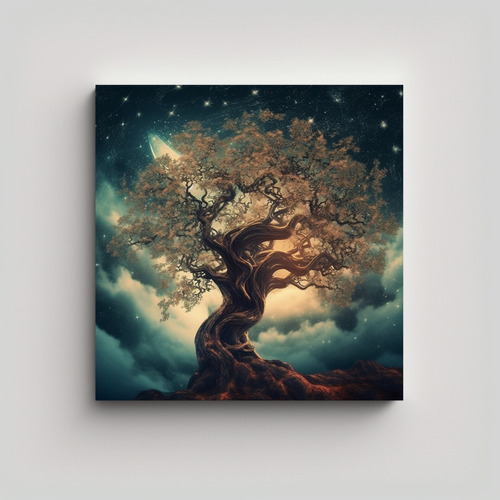 50x50cm Arte Movimiento Mural A Mythical Tree With Branches 