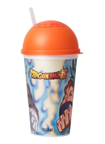 Vaso Plastico Dragon Ball Tapa Domo Con Sorbete