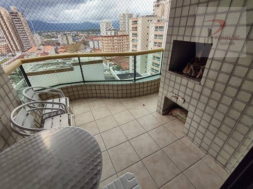 Apartamento Com 3 Dormitórios 1 Suíte, Terraço Com Churrasqueira, Prédio Frente Mar, Aceita Financiamento, À Venda, 110 M² - Aviação - Praia Grande/sp - Ap2521