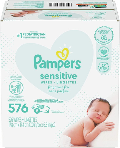 Pampers Toallitas Húmedas Bebé Sensible A Base Agua Sin Olor