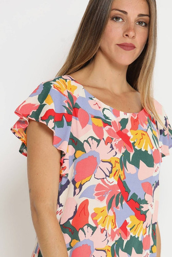 Imagen 2 de 2 de Vestido Corto Floreado