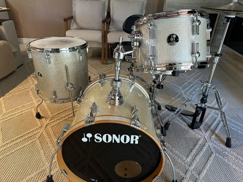 Bateria Sonor Bop Kit - Cascos Em Poplar 9-ply E Aros 1,6mm Branco (Usado)