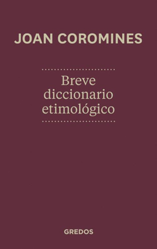 Libro Breve Diccionario Etimológico