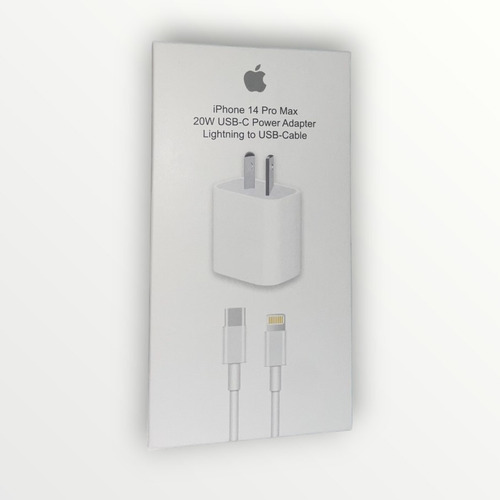 Cargador Super Rápido Con Ficha Lightning Y Usb-c 20w 