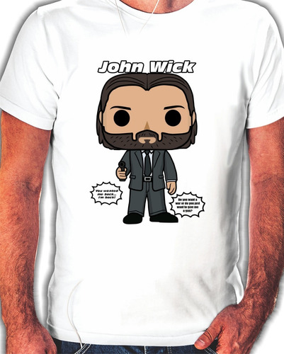 Remeras Remelotas De Hombres Con Funko Pop John Wick - 7183