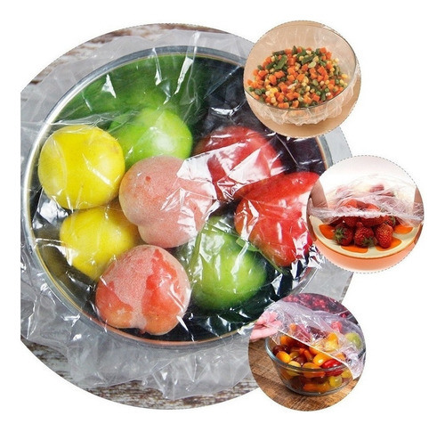 100pcs Descartável Tigela Tampa Elástica Alimentos
