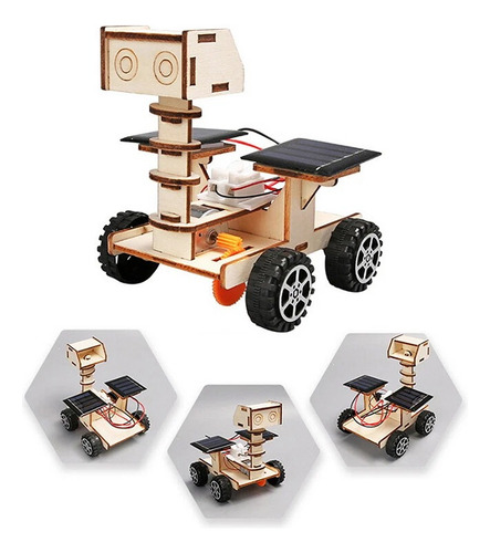 Robot Solar De Madera Para Armar Proyecto Ciencia Stem Diy