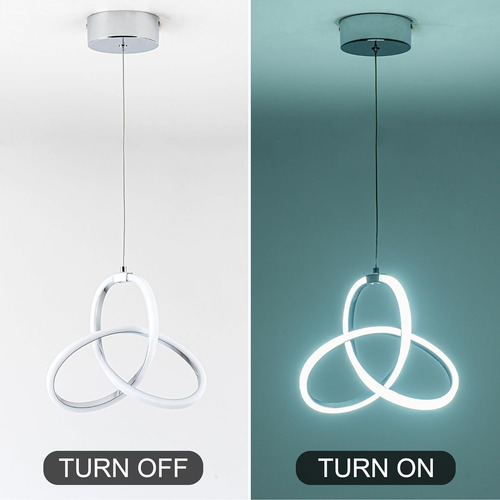 ''lámpara Colgante Led 16w, Altura Ajustable, Moderna Para C