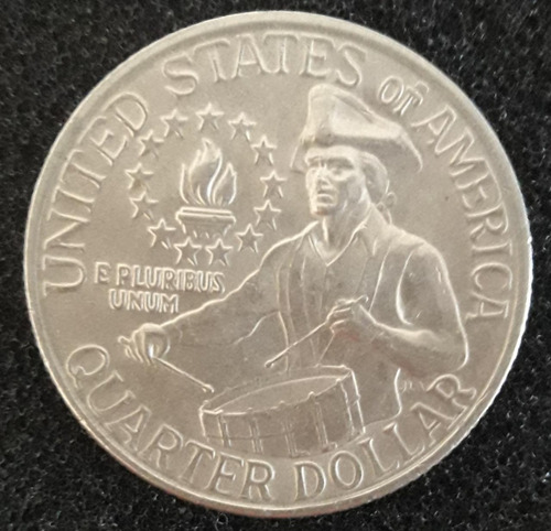 Imagem 1 de 2 de Moeda Quarter Dollar 1976 200 Anos Estados Unidos