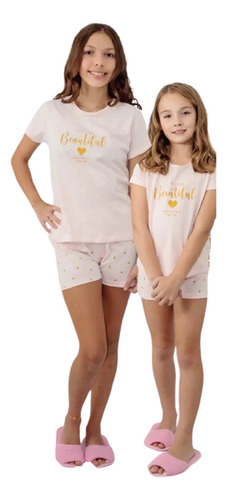 Pijama Infantil Evanilda Daisydays Beautiful 0023 Tam 4 À 10