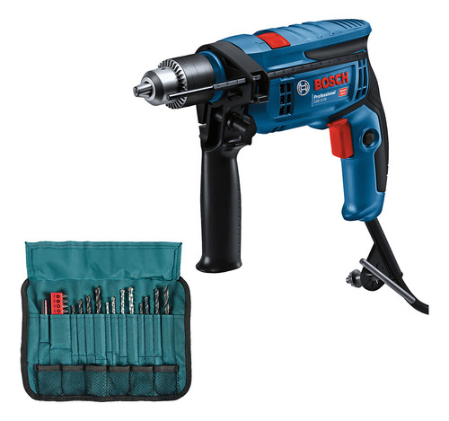 Taladro Percutor Bosch Gsb 13 Re 750w 220v Con 23 Accesorios