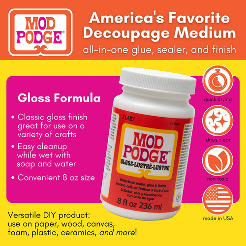 Sellador A Base De Agua Mod Podge Cs11201, Pegamento, Amplif