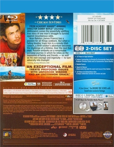 Blu-ray 127 Hours / 127 Horas