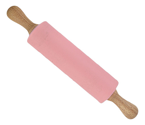 Rolo Pra Massa Silicone Giratório Não Gruda Talheres Rosa