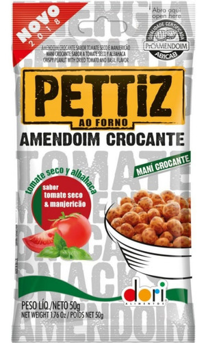 Amendoim Dori Pettiz Crocante sabor tomate seco & manjericão 350 g