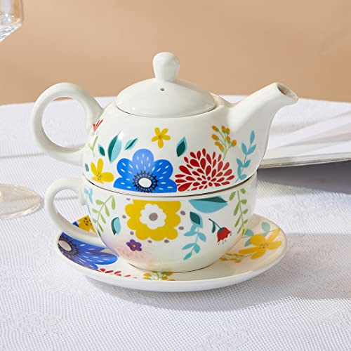 Set De Tetera Y Taza De Porcelana Tea For One , Juego De Té