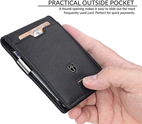 Billetera Travando Hombres Slim Bloqueo Rfid, 11 Tarjetas