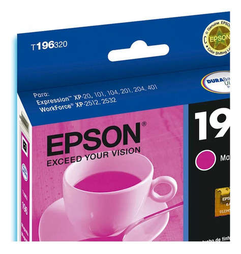 Cartucho De Tinta Epson P/ Stylus T196320 Xp204/401 Magenta