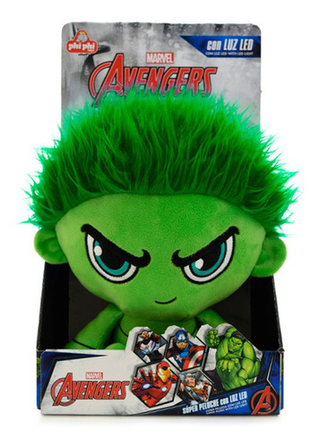 Increible Hulk Con Luz Peluche Original Marvel 25cm En Caja