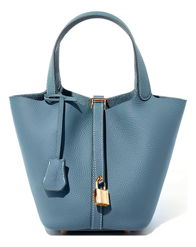 2024 Bolso De Mujer Portátil Cuero Genuino Bolso Tipo Cubo