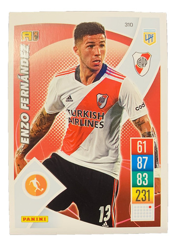 Carta Enzo Fernandez Adrenalyn Fútbol Argentino 2022 #310