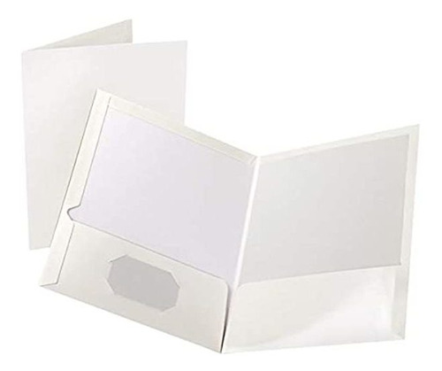 Folder Oxford 51704 Carta Plastificado Blanco Kromekote 25pz