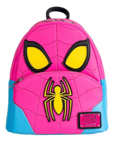 Loungefly Spider-man - Mini Mochila Brilla En La Oscuridad Color Rosa Diseño De La Tela Lisa