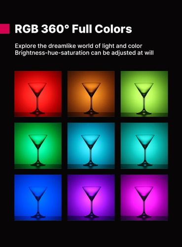 Imagen 8 de 10 de Luz Led Rgb Continua Ulanzi Vl110 Bateria Interna Cri 95 Pro
