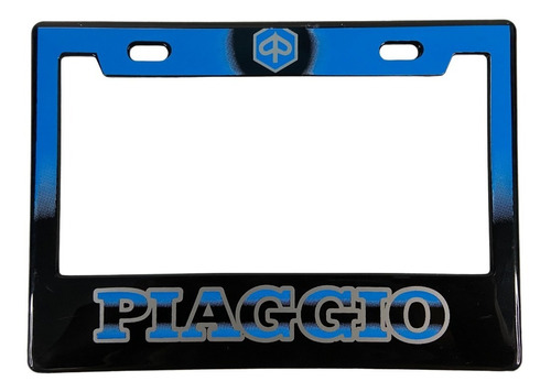 Marco Porta Placa Moto Piaggio Azul Placa Grande