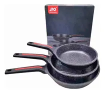 Comprar Juego De Sartenes Jio Antiadherente Roca Volcánica 6 Pcs 