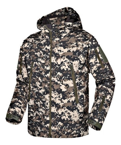 Chamarra Impermeable De Invierno Camuflada Masculina Masculi