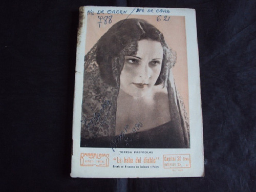 Revista De Teatro - Bambalinas # 621 (1930) La Baba Del Diab