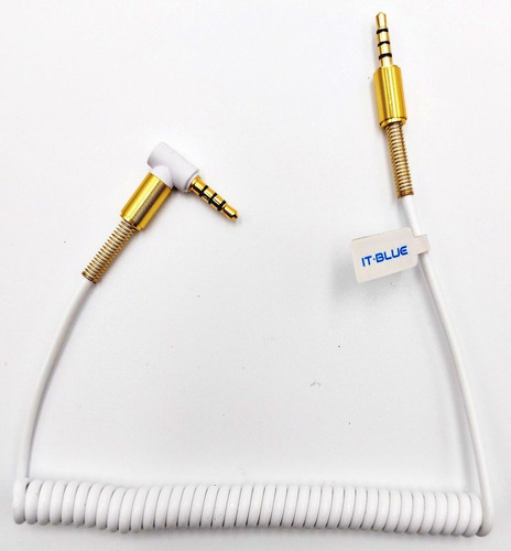 Imagem 3 de 4 de Cabo Auxiliar Estéreo 3,5mm 1 Metro 4 Polos P3 Premium Branc